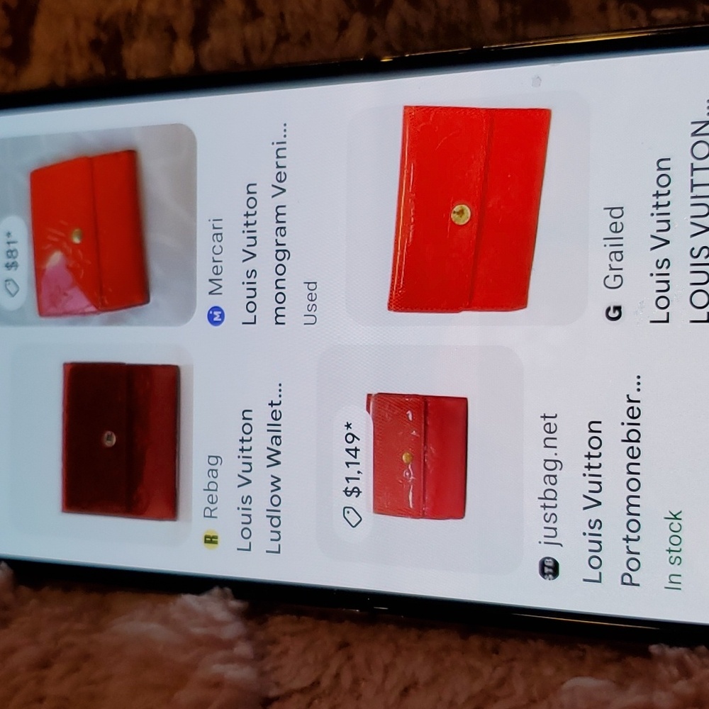 LOUIS VUITTON Vintage Red Snap Wallet w Callouts - Picture 14 of 16